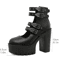 Gdgydh Goth Platform Mary Jane Block Heel Pumps With Buckle Strap 5