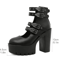 Gdgydh Goth Platform Mary Jane Block Heel Pumps With Buckle Strap 5