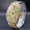 Luxury Iced Out Tonneau Stainless Steel Quartz Watch For Men 1