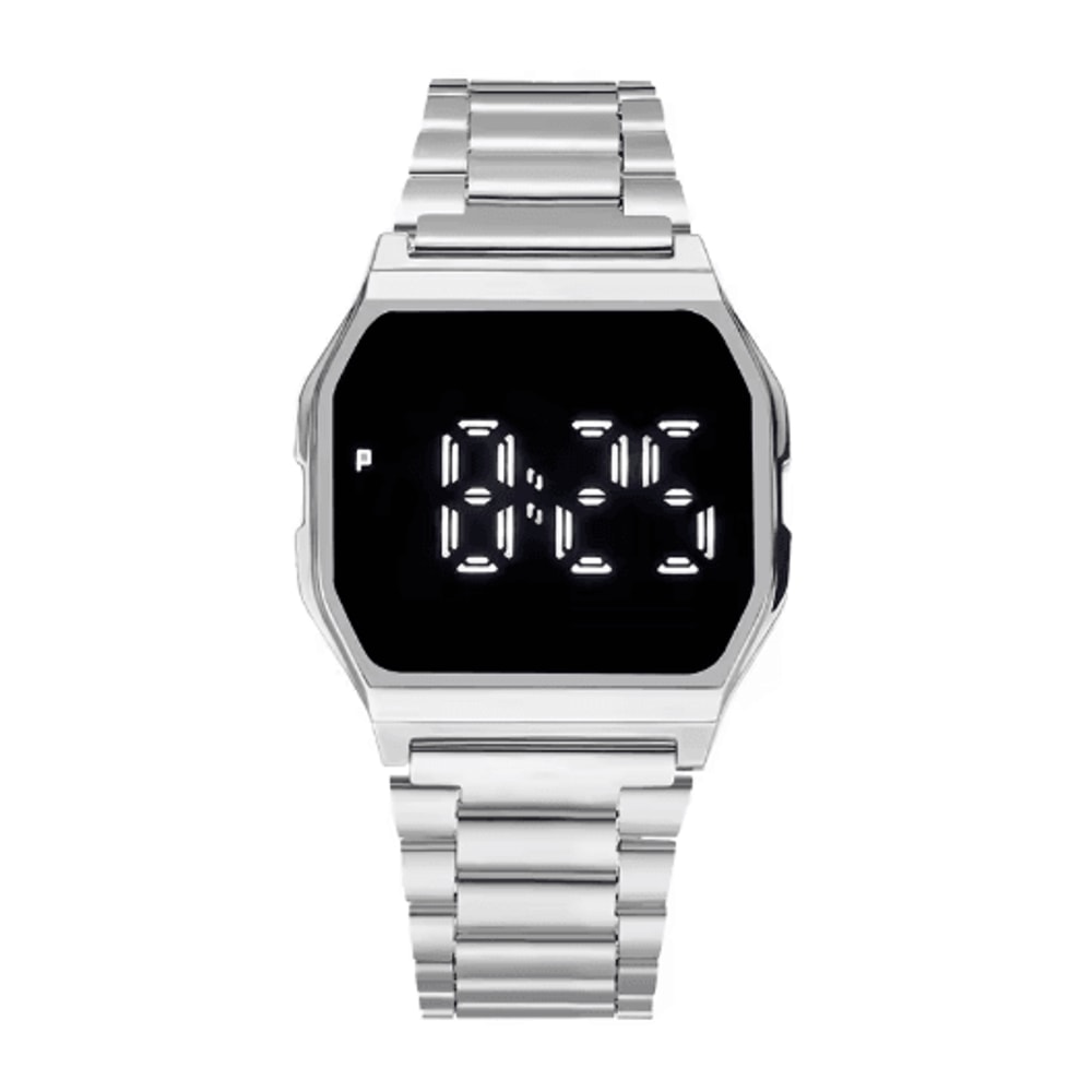 Luxury Gold Silver Retro LED Digital Sports Watch With Steel Band 2