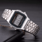 Luxury Gold Silver Retro LED Digital Sports Watch With Steel Band 7