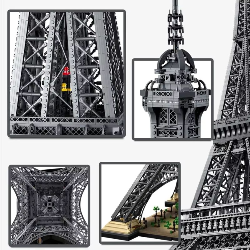 15M Eiffel Tower Architecture Building Block Set 10001 PCS Paris Landmark Model 3