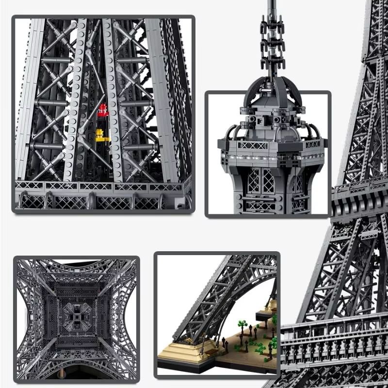 15M Eiffel Tower Architecture Building Block Set 10001 PCS Paris Landmark Model 3