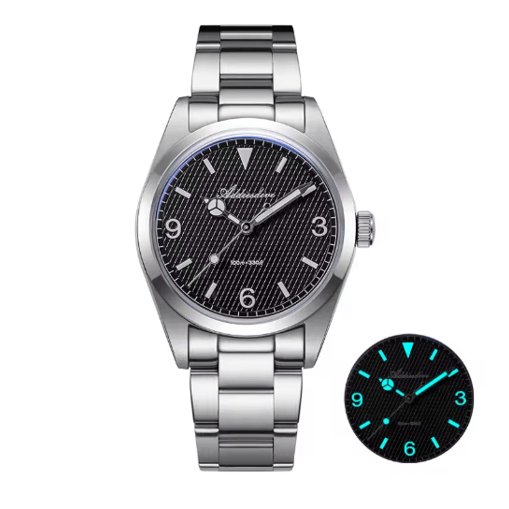 ADDIESDIVE AD2096 100M Waterproof Stainless Steel Quartz Watch 1