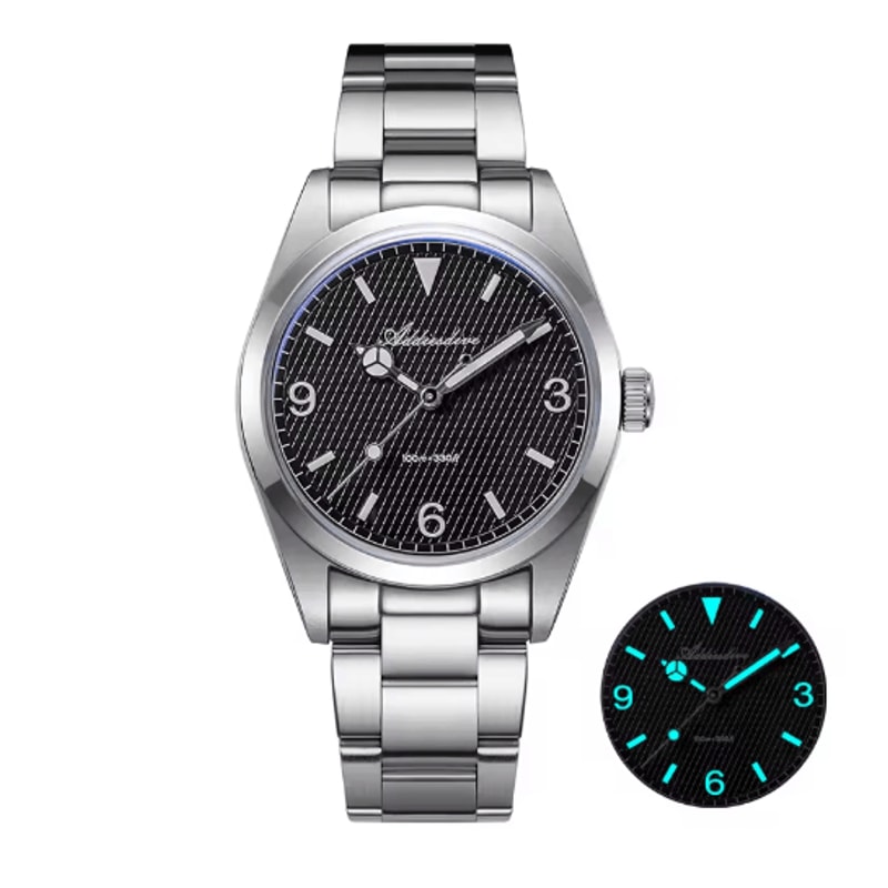ADDIESDIVE AD2096 100M Waterproof Stainless Steel Quartz Watch 1