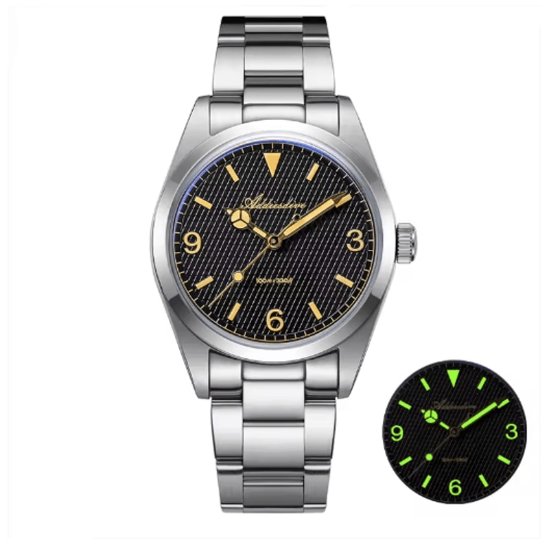 ADDIESDIVE AD2096 100M Waterproof Stainless Steel Quartz Watch 2