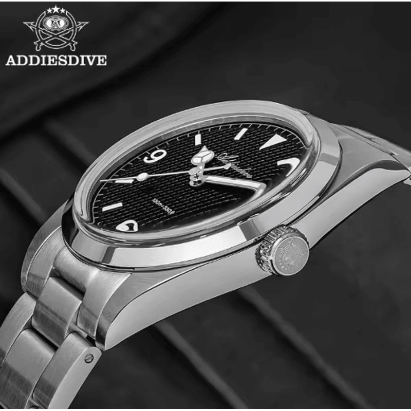 ADDIESDIVE AD2096 100M Waterproof Stainless Steel Quartz Watch 3