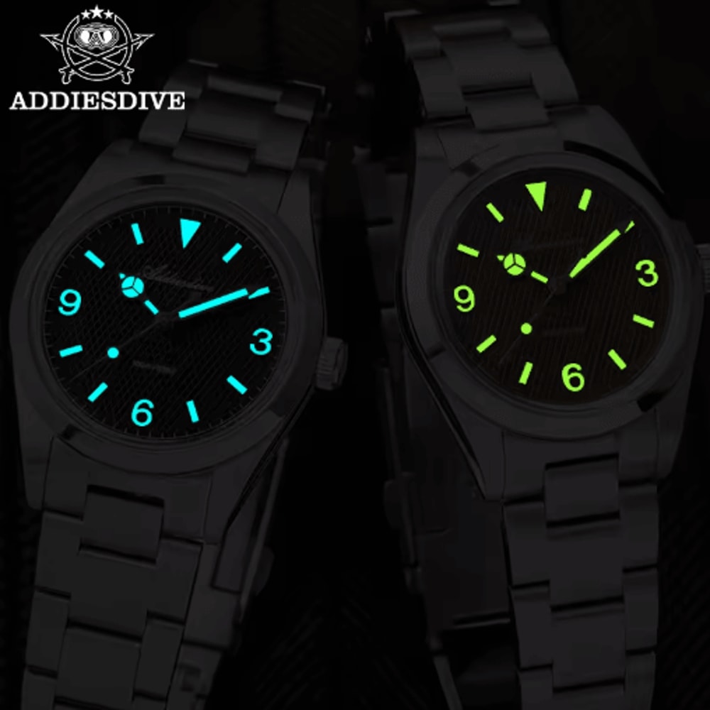 ADDIESDIVE AD2096 100M Waterproof Stainless Steel Quartz Watch 4