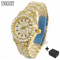 2025 Luxury Gold Iced Diamond Quartz Watch For Women 2