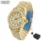 2025 Luxury Gold Iced Diamond Quartz Watch For Women 2