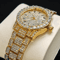 2025 Luxury Gold Iced Diamond Quartz Watch For Women 5
