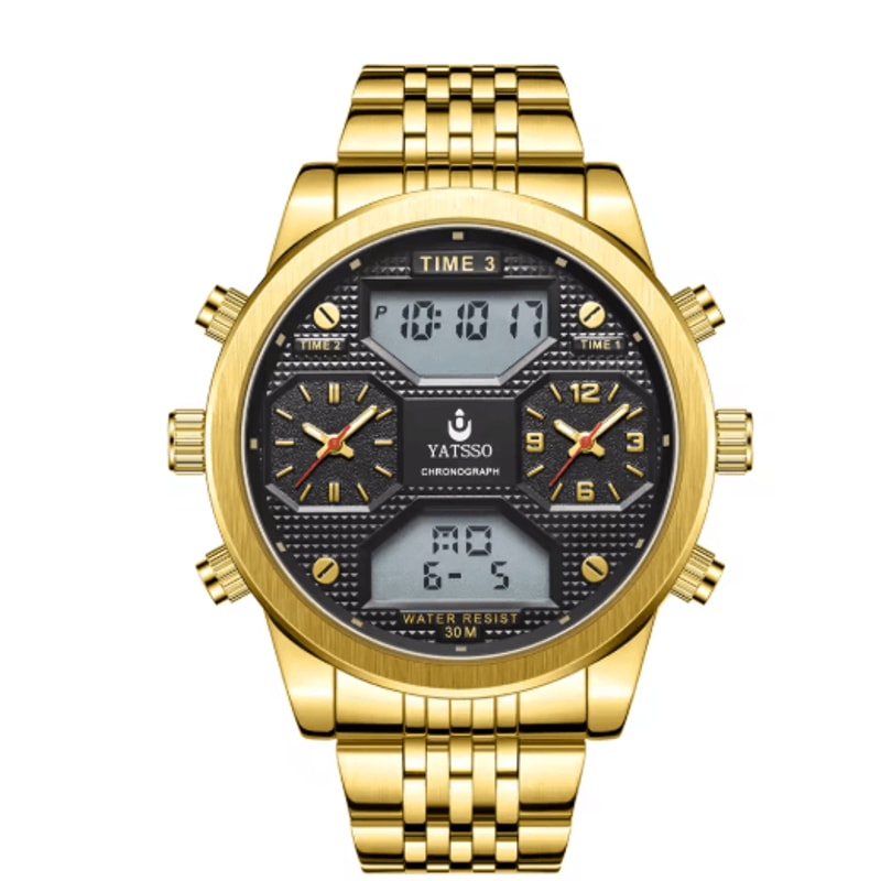 YATSSO Luxury Chronograph 5ATM Stainless Steel Sports Watch For Men 1