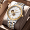 LONGLUX Automatic Skeleton Stainless Steel Luxury Watch For Men 0