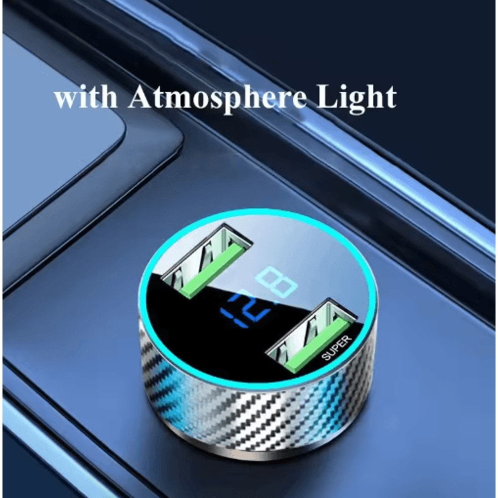 300W Multi Port USB Car Charger With Voltage Monitor 2