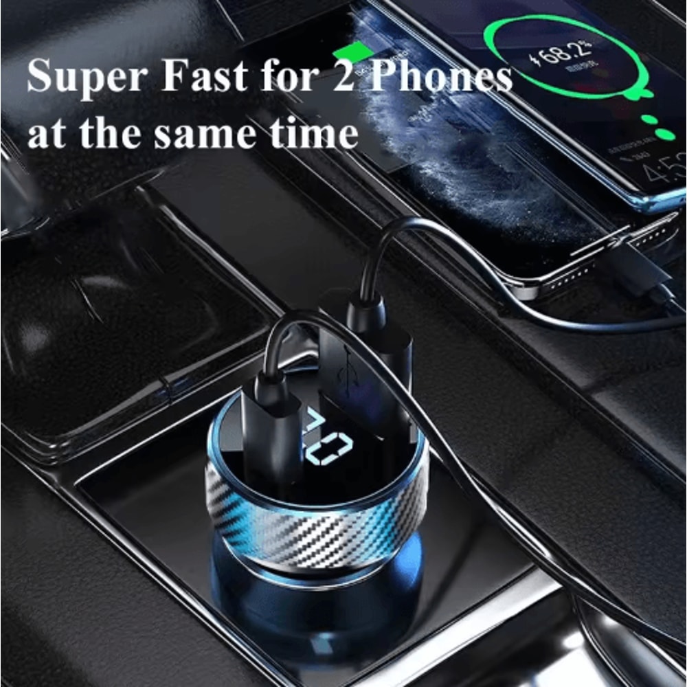 300W Multi Port USB Car Charger With Voltage Monitor 3