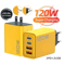 120W 4 Port USB C PD Charger With QC 30 Fast Charging Wall Adapter EU US Plug 0