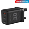 30W USB C Charger 3 Port Fast Charging Adapter With QC30 EU US Plug 1
