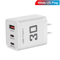30W USB C Charger 3 Port Fast Charging Adapter With QC30 EU US Plug 3