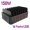 150W 16 Port USB C Charging Station Stand Universal Fast Charging Hub For Multiple Devices 2
