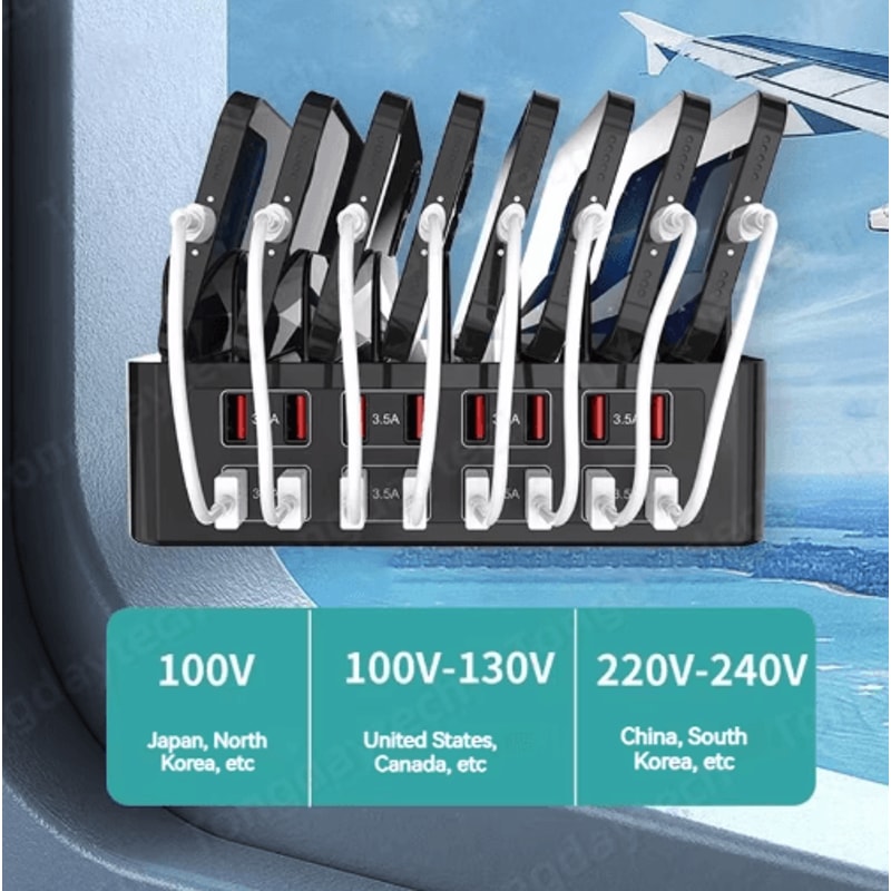 150W 16 Port USB C Charging Station Stand Universal Fast Charging Hub For Multiple Devices 5