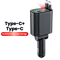 4 In 1 Car Charger With Dual Retractable Cables USB C Car Fast Charger With Star Lights 1