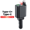 4 In 1 Car Charger With Dual Retractable Cables USB C Car Fast Charger With Star Lights 1