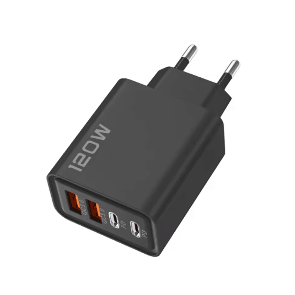 120W 4 Port USB C Wall Charger With Fast Charging Cable For Samsung IPhone Huawei 6