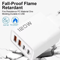 120W 4 Port USB C Wall Charger With Fast Charging Cable For Samsung IPhone Huawei 15