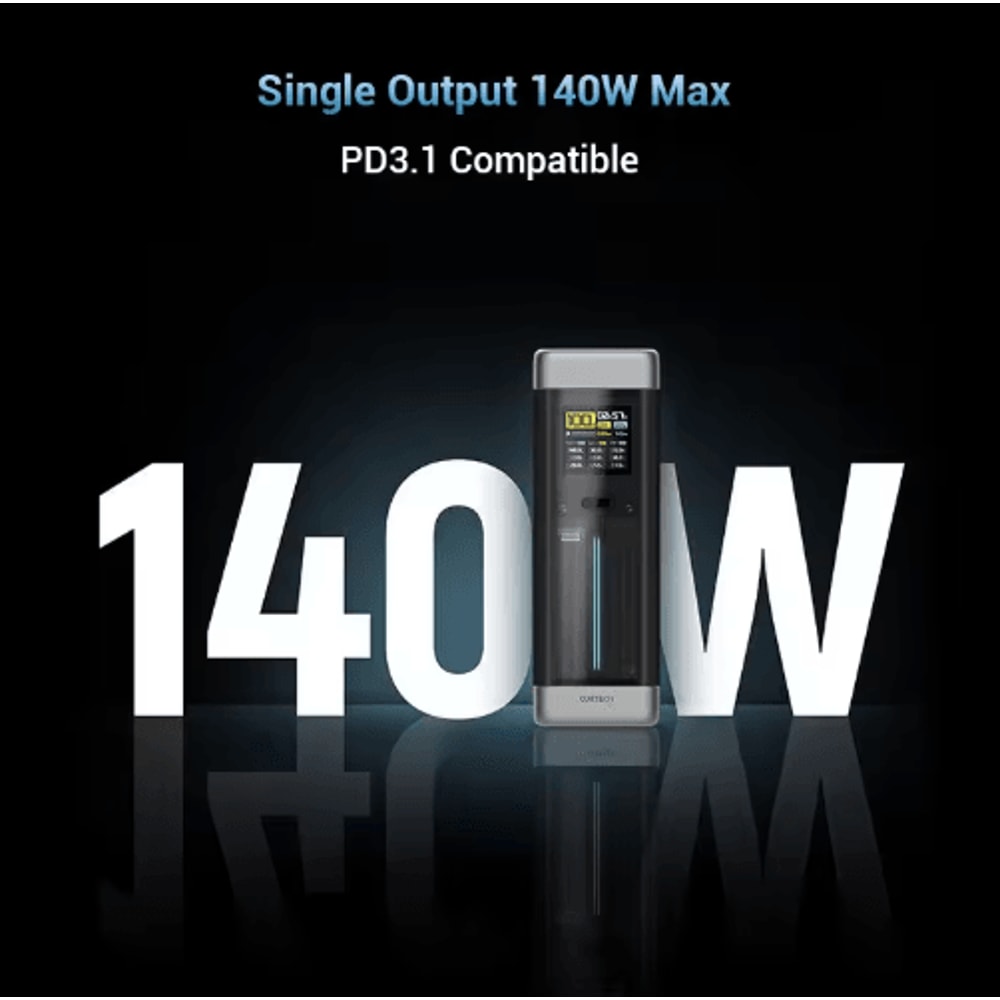 CUKTECH NO20 25000mAh 210W Power Bank With 140W USB C 3 Port Portable Charger 5