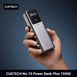 cuktech no.10 power bank plus 15000mah 120w pd pps portable charger