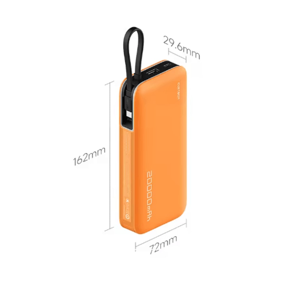 CUKTECH 20000mAh 55W USB C Power Bank With BuiltIn Cable TwoWay Fast Charging 5