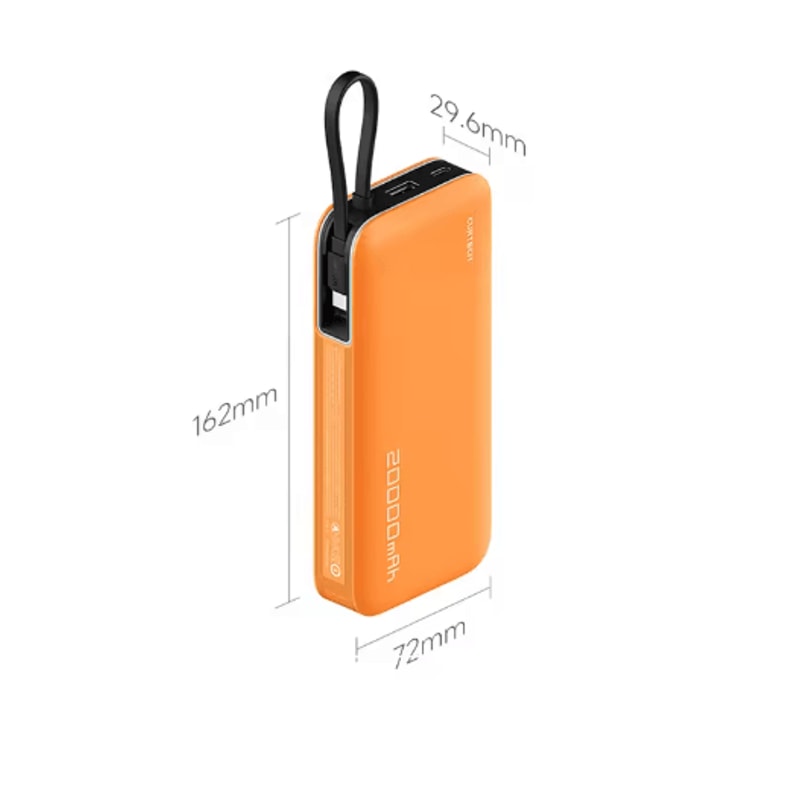 CUKTECH 20000mAh 55W USB C Power Bank With BuiltIn Cable TwoWay Fast Charging 5