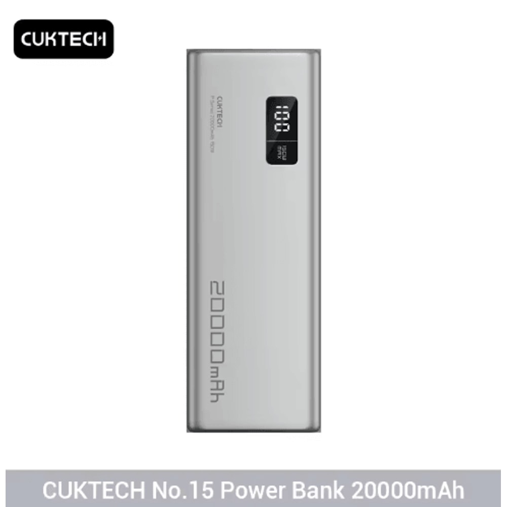 CUKTECH No15 20000mAh 150W 3Port Power Bank With Screen Display 0