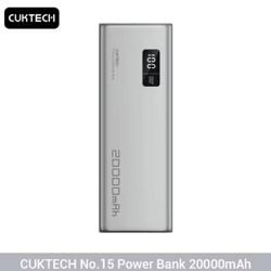 cuktech no.15 20000mah 150w 3-port power bank with screen display