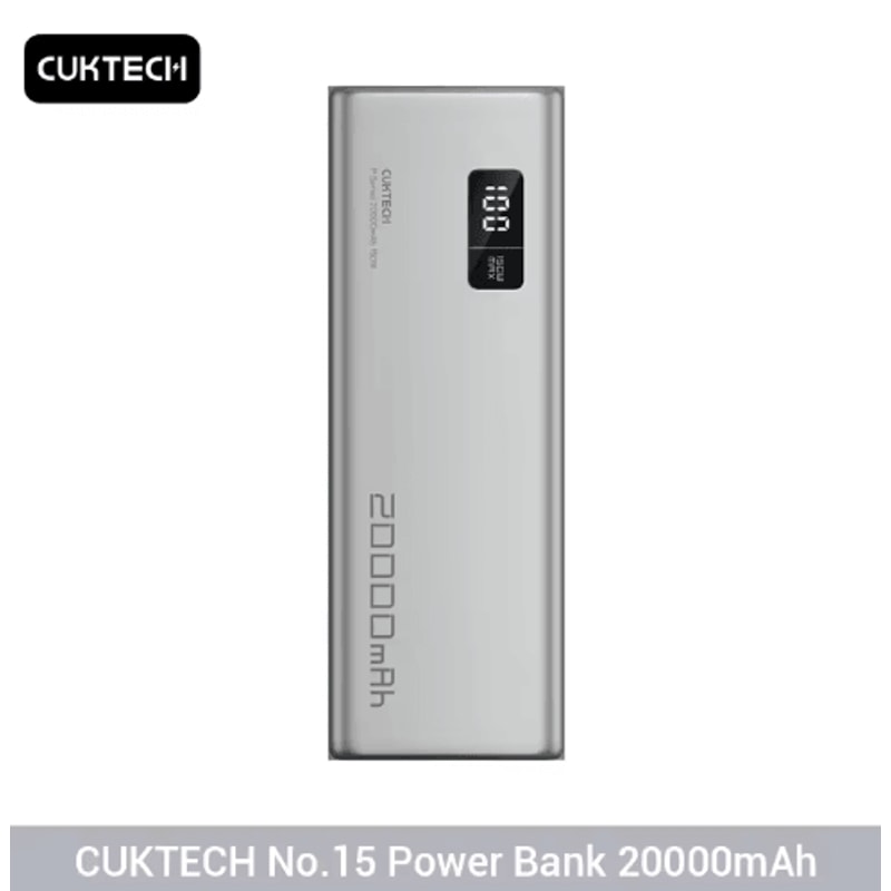 CUKTECH No15 20000mAh 150W 3Port Power Bank With Screen Display 0