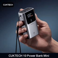 cuktech 10 mini pb1055 10000mah 55w 2-port fast charging power bank