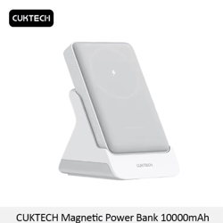 cuktech wpb100n magnetic power bank 10000mah with charging base and 7.5w wireless charging