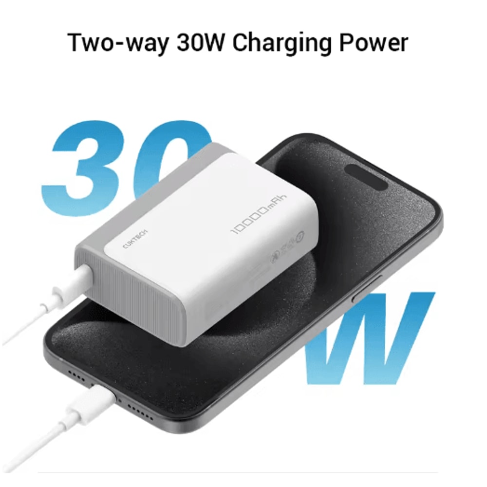 CUKTECH PB100S 10000mAh Pocket Power Bank 30W USB C TwoWay Fast Charging 9