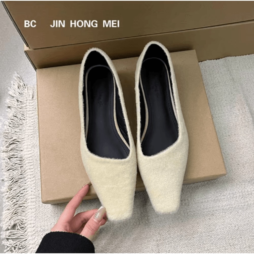 SUOJIALUN Women Square Toe Pumps Elegant Low Heel SlipOn Office Shoes 15