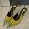 Eilyken Rhinestone Pointed Toe Slingback Pumps Elegant Thin Heel Banquet And Prom Heels 4