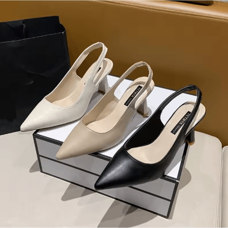 2024 Summer Pointed Toe Stiletto Sandals Elegant Banquet High Heels For Women 0