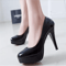 Classic Patent Leather Platform Wedding Pumps Nude High Heels For Women 34 To 42 9