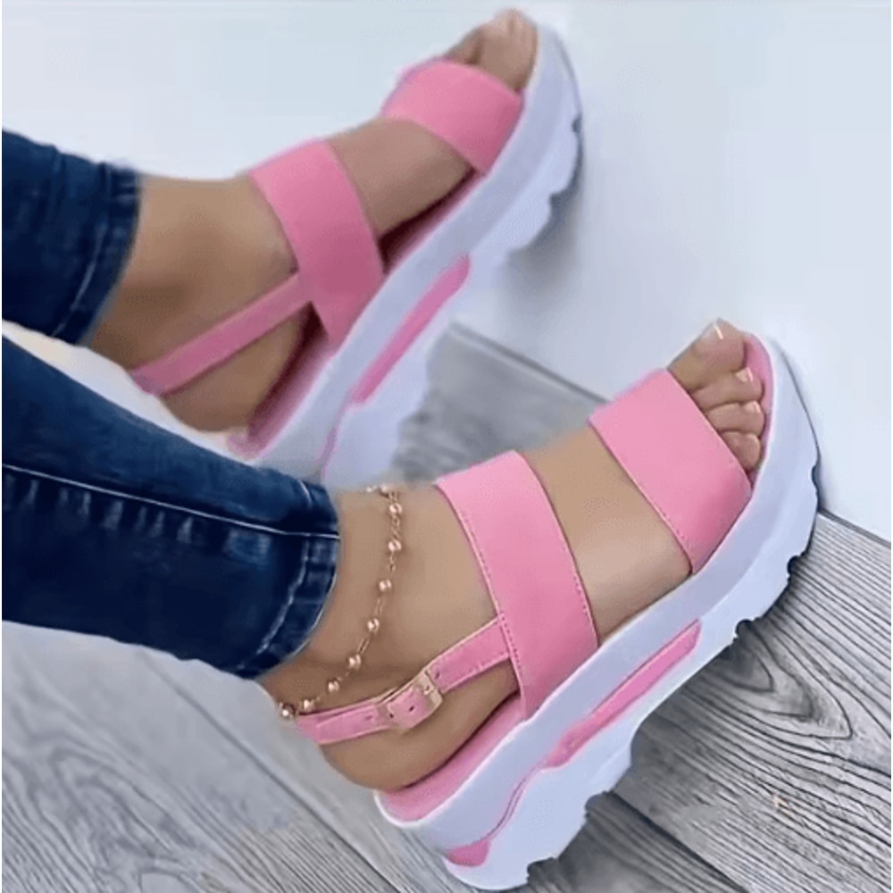 Lightweight Platform Wedge Sandals For Women Casual Summer Heel Shoes 1