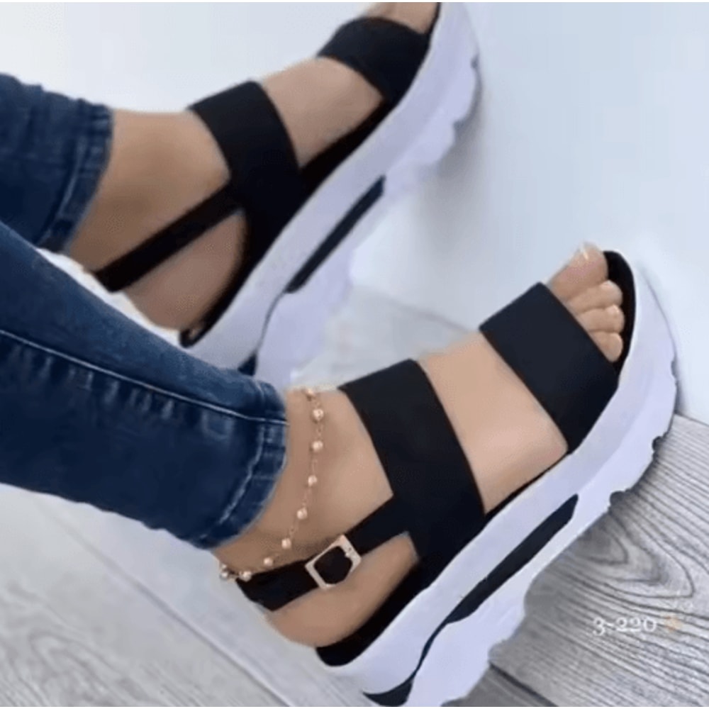 Lightweight Platform Wedge Sandals For Women Casual Summer Heel Shoes 4