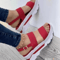 Lightweight Platform Wedge Sandals For Women Casual Summer Heel Shoes 7