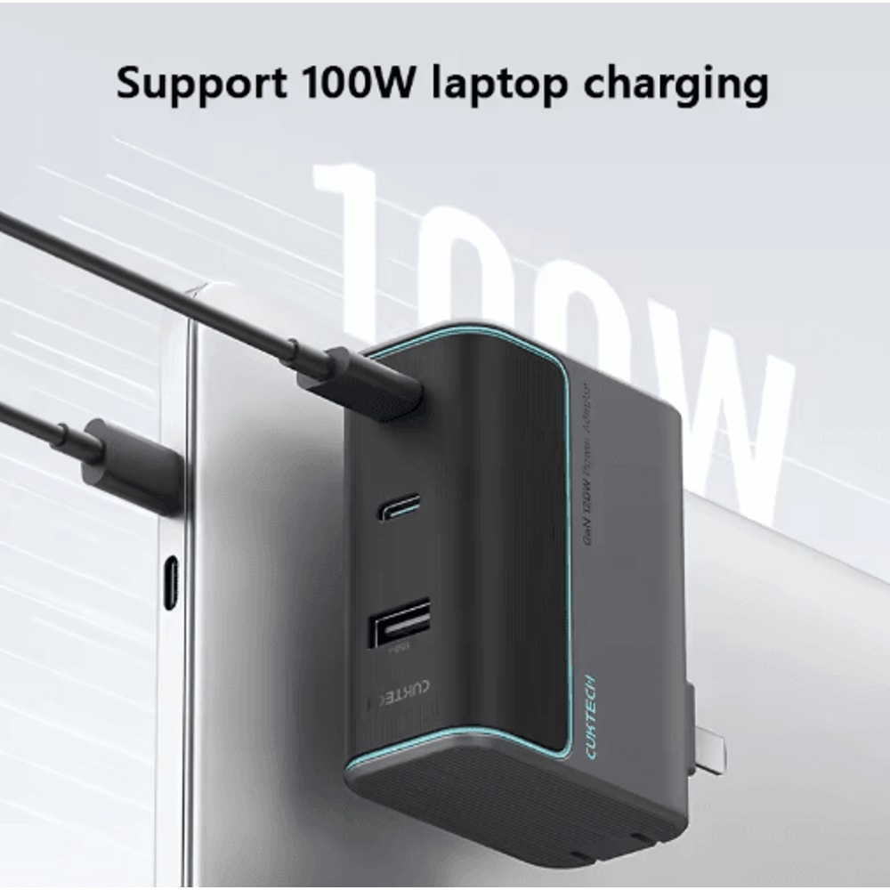 CUKTECH No10 120W GaN 3Port USB C Fast Charger For Laptop Smartphones 1