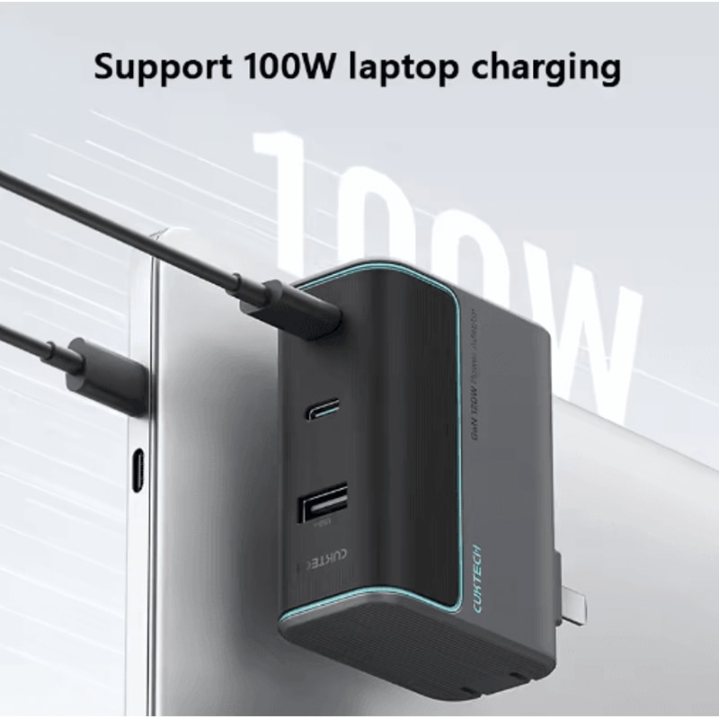 CUKTECH No10 120W GaN 3Port USB C Fast Charger For Laptop Smartphones 1