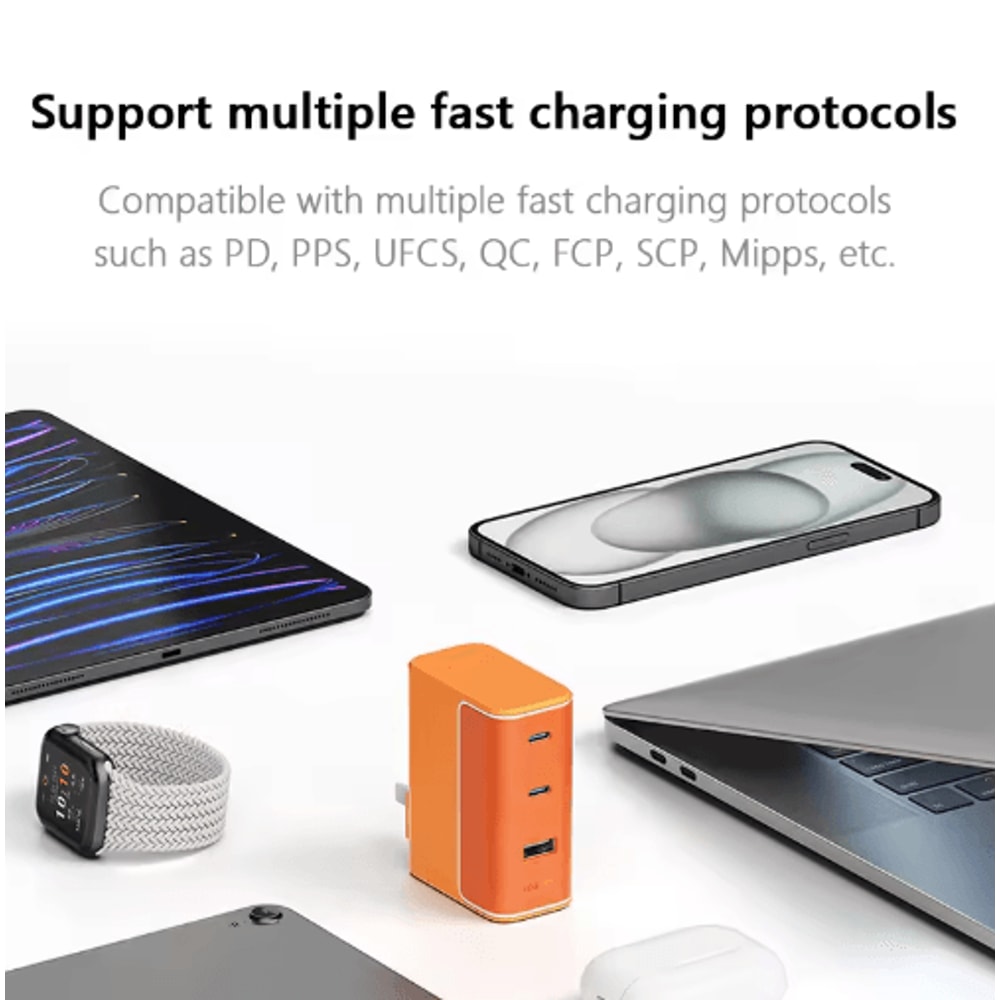 CUKTECH No10 120W GaN 3Port USB C Fast Charger For Laptop Smartphones 2