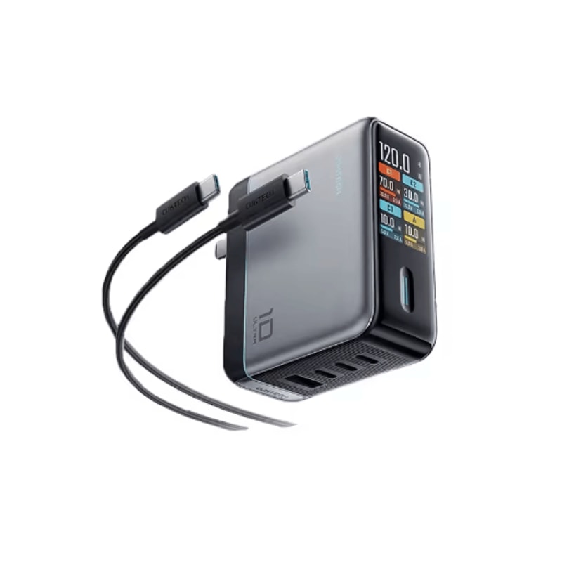 CUKTECH 10 Ultra 120W MultiPort Fast Charging USBC Wall Charger With Smart Display 4