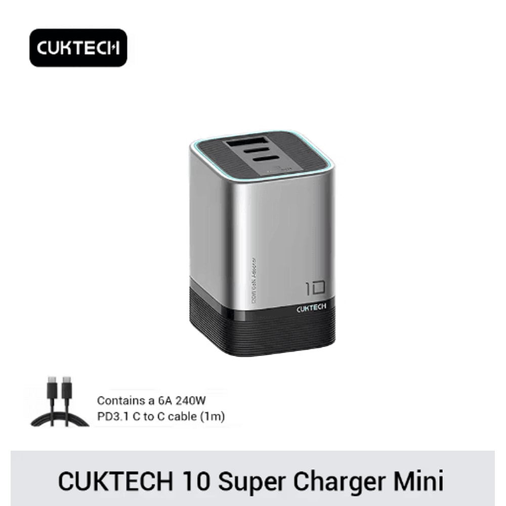 CUKTECH No10 Ultra 120W GaN USBC MultiPort Fast Charging Adapter 0